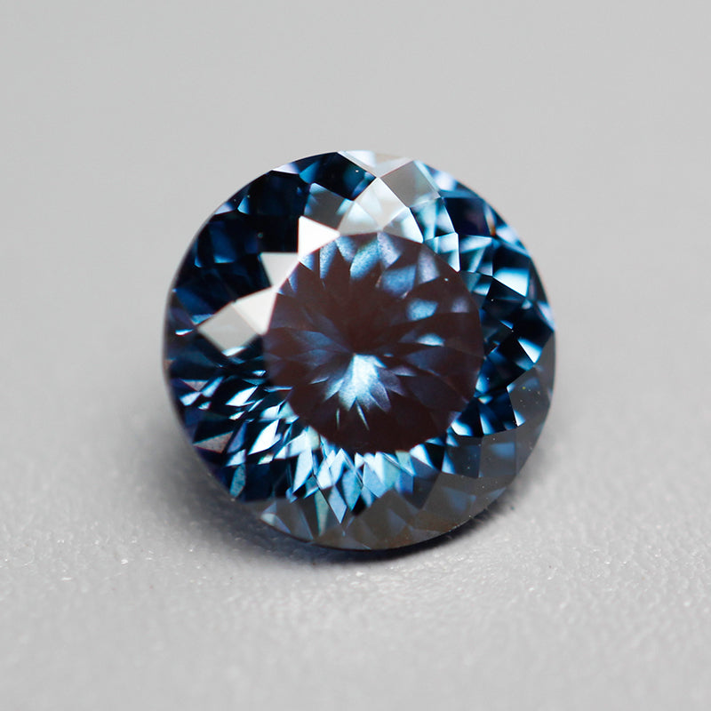 Silver Blue Sapphire - Round Cut