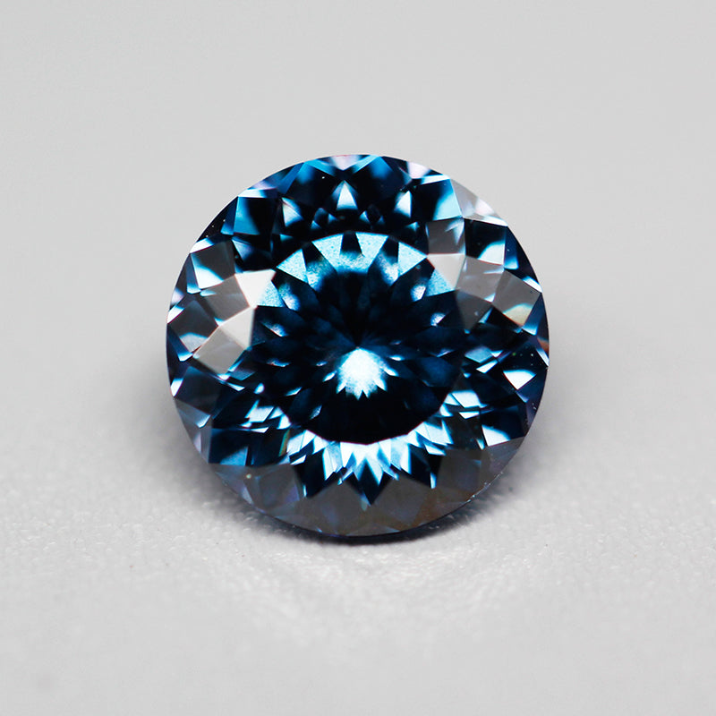 Silver Blue Sapphire - Round Cut