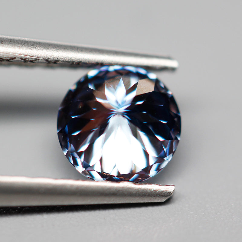 Silver Blue Sapphire - Round Cut