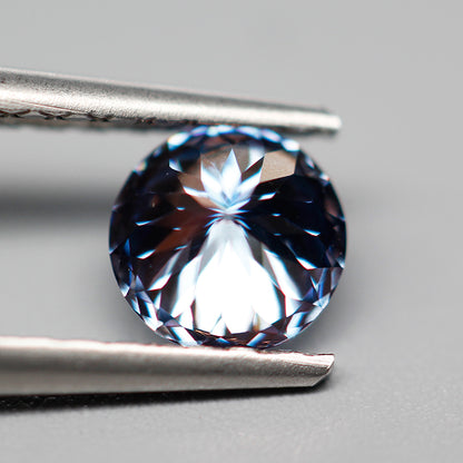 Silver Blue Sapphire - Round Cut
