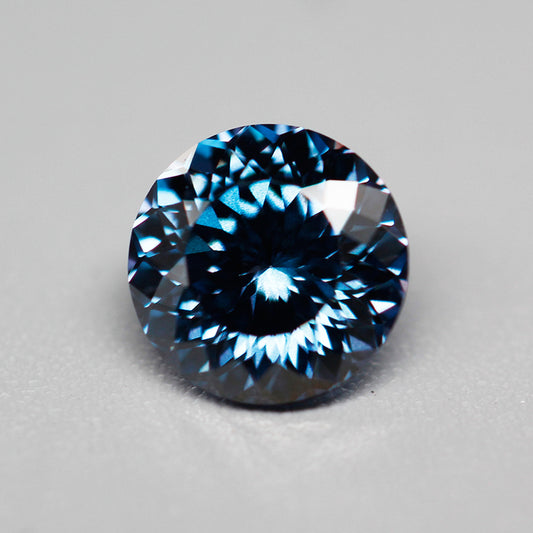 Silver Blue Sapphire - Round Cut